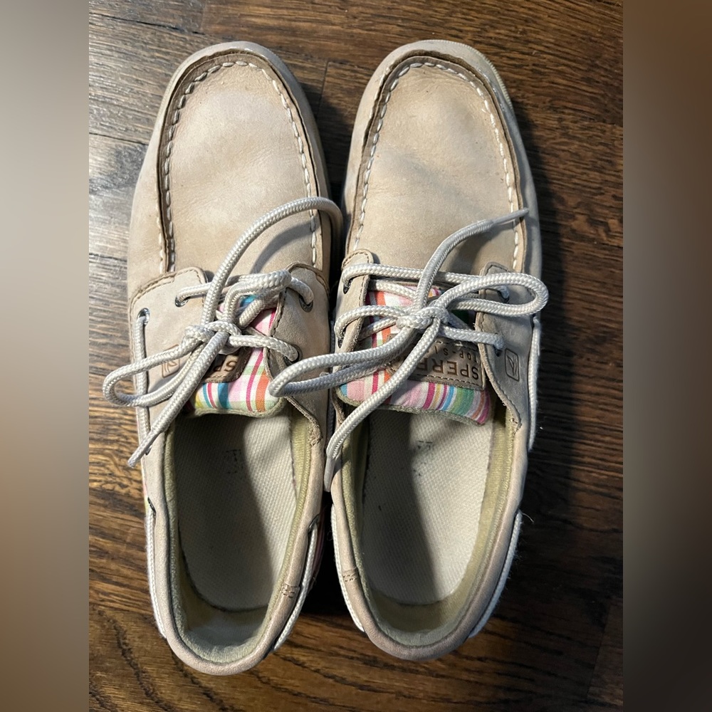 Girls Light Brown Sperry Top-Sider Girl Intrepid Shoes YG41003A